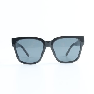 Balenciaga BB0262SA Max Square Black Acetate Grey Sunglasses view 2