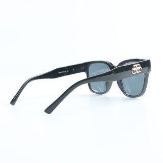 Balenciaga BB0262SA Max Square Black Acetate Grey Sunglasses view 4