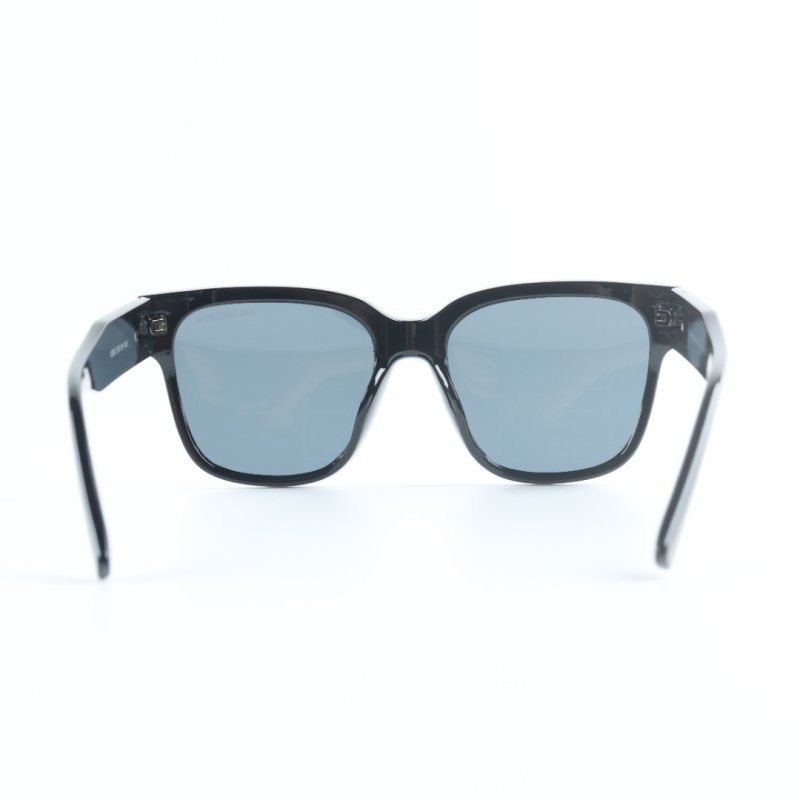 Balenciaga BB0262SA Max Square Black Acetate Grey Sunglasses view