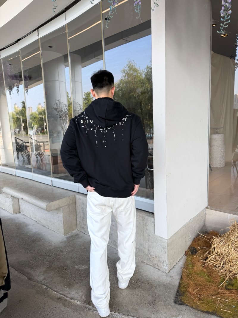 Givenchy Drip Logo Black Hoodie view