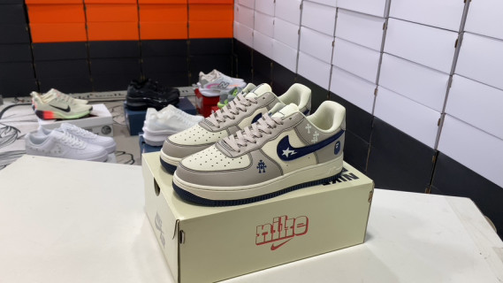 Nike Air Force 1 Low Cream Navy Collaboration Sneaker