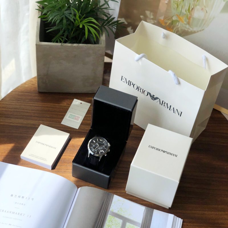 Armani AR2447 Classic Business Chronograph Black Dial Watch