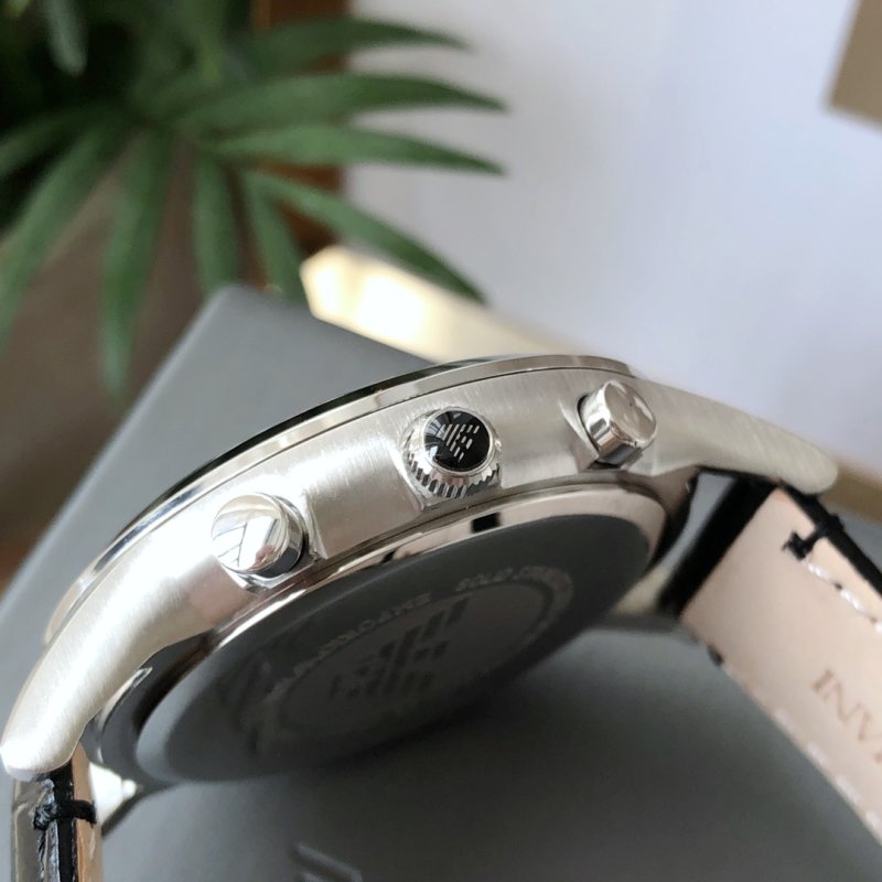 Armani AR2447 Classic Business Chronograph Black Dial Watch view