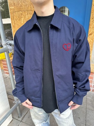 Carhartt Detroit Jacket Navy Red Heart Logo
