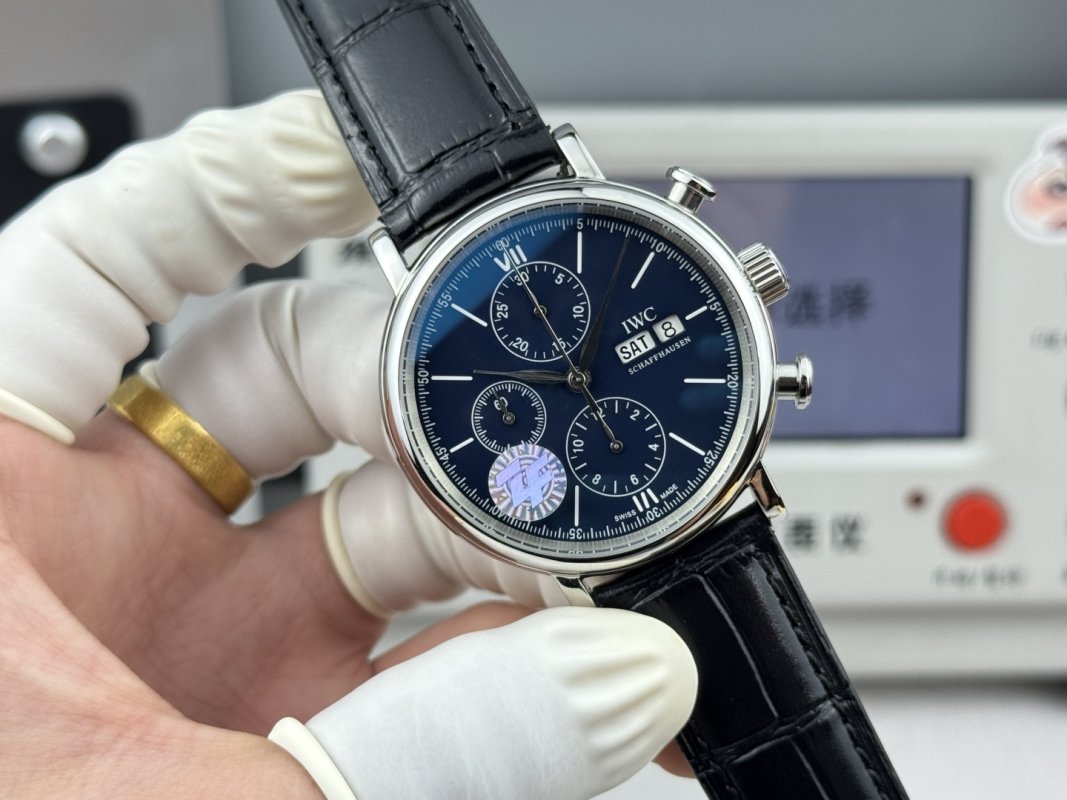 IWC Portofino Chronograph 42mm Blue Dial Replica Watch view