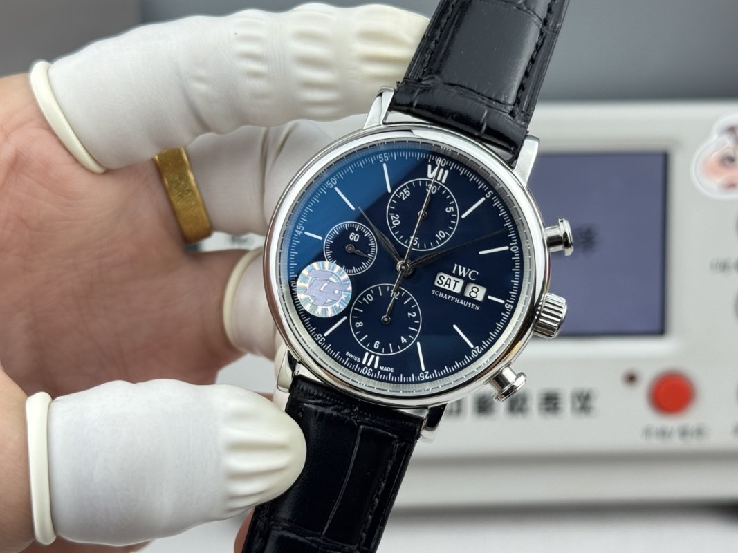 IWC Portofino Chronograph 42mm Blue Dial Replica Watch view