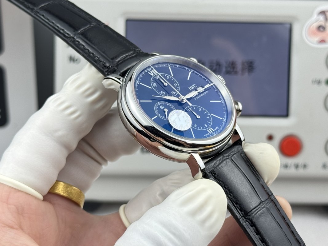 IWC Portofino Chronograph 42mm Blue Dial Replica Watch view