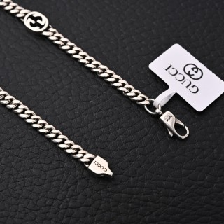 Gucci Double G Interlocking Silver Chain Necklace 68cm view 5