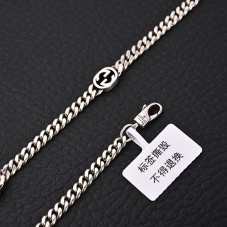 Gucci Double G Interlocking Silver Chain Necklace 68cm view 6