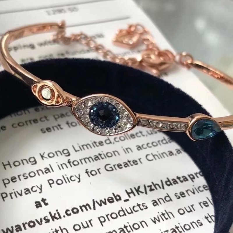 Swarovski Evil Eye Crystal Rose Gold Bracelet view