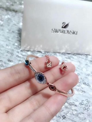 Swarovski Evil Eye Crystal Rose Gold Bracelet view 7