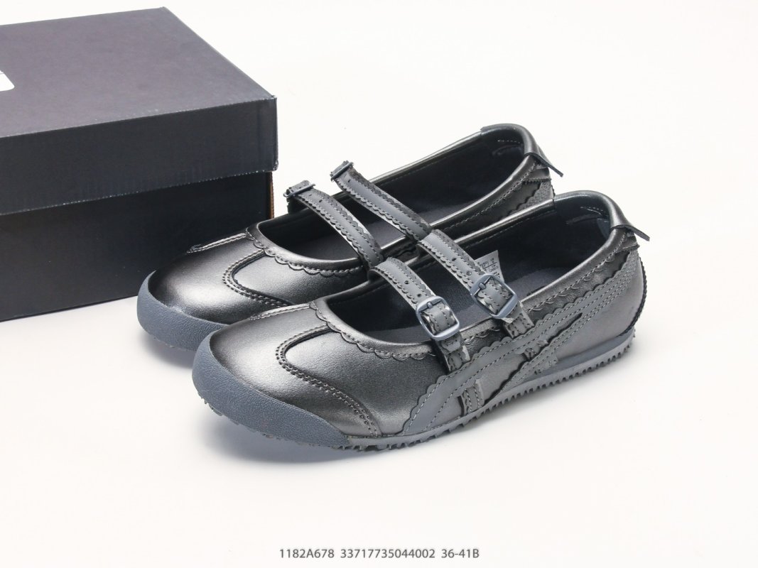 Onitsuka Tiger Mexico 66 TGRS Black Leather Mary Jane Low-Top Sneaker view
