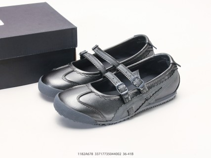 Onitsuka Tiger Mexico 66 TGRS Black Leather Mary Jane Low-Top Sneaker view 9