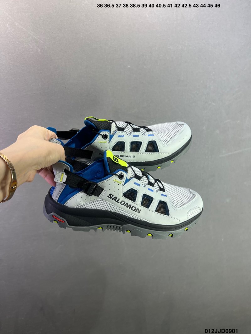 Salomon Techamphibian 5 White Navy Yellow Water Shoe