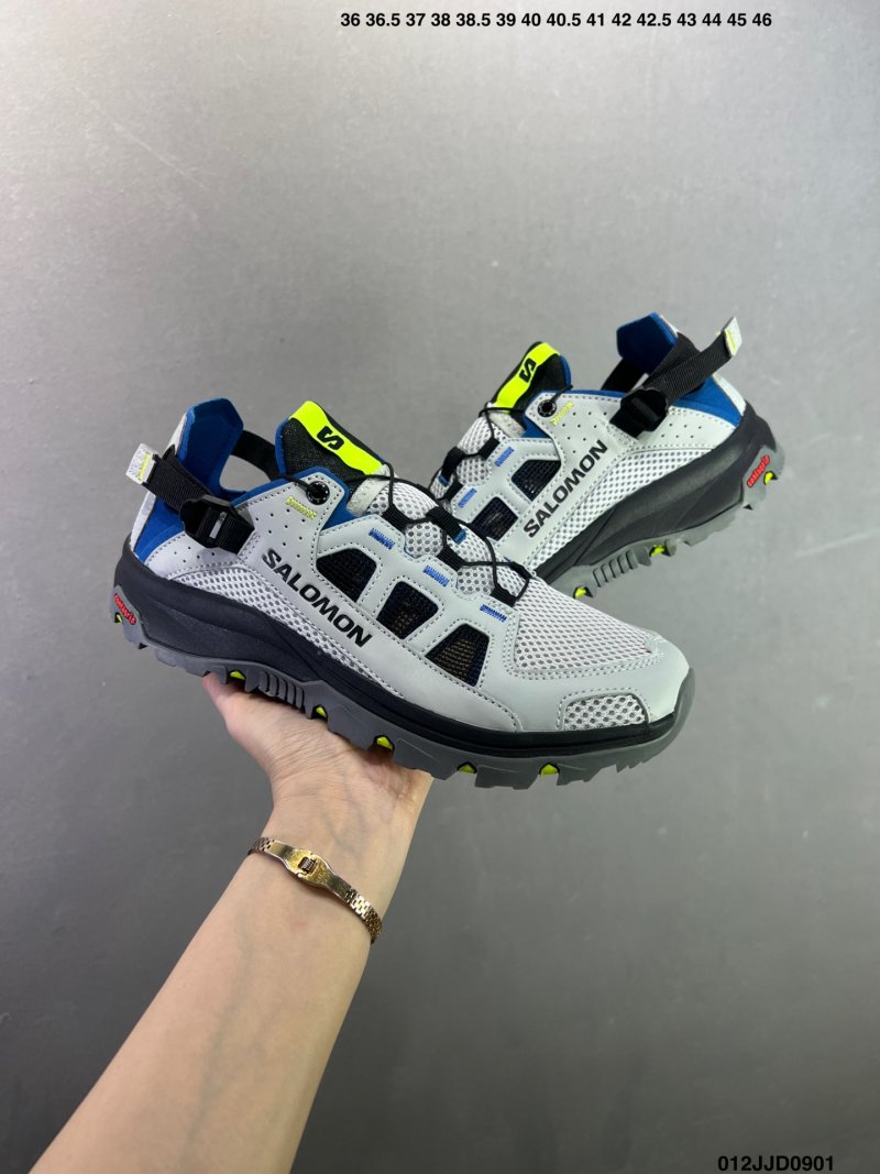 Salomon Techamphibian 5 White Navy Yellow Water Shoe view