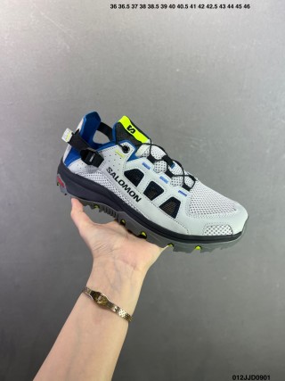 Salomon Techamphibian 5 White Navy Yellow Water Shoe view 4