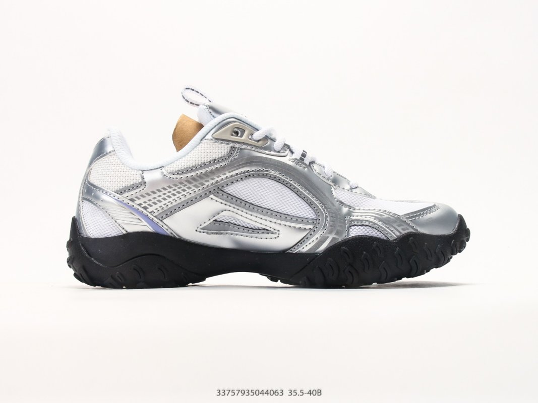 Fila Pebble Low Top Running Shoe White Silver Black view