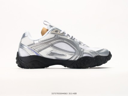 Fila Pebble Low Top Running Shoe White Silver Black view 2