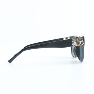 Balenciaga BB0262SA Square Frame Sunglasses Black view 3