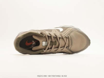 Nike Metro Tek GS Khaki White Orange view 3
