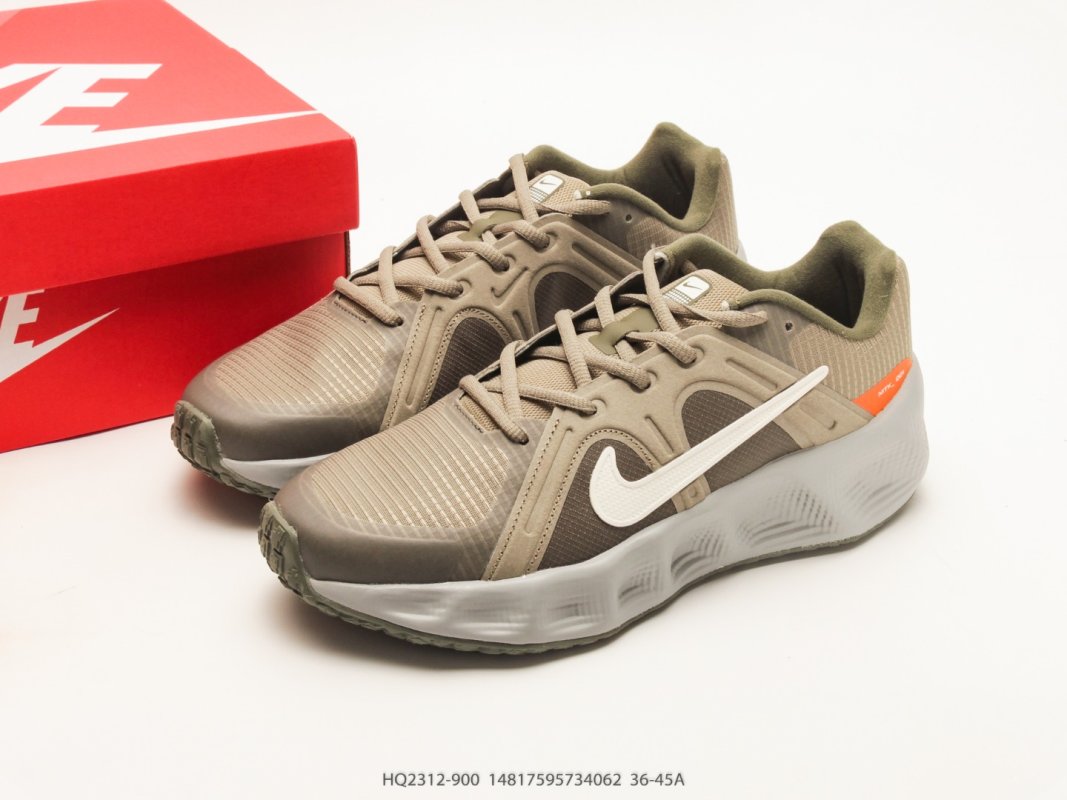 Nike Metro Tek GS Khaki White Orange view