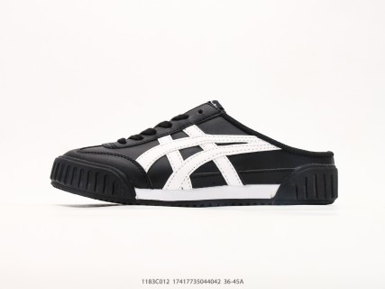 Onitsuka Tiger Mexico Mid Runner Black White Sabot Slip-On