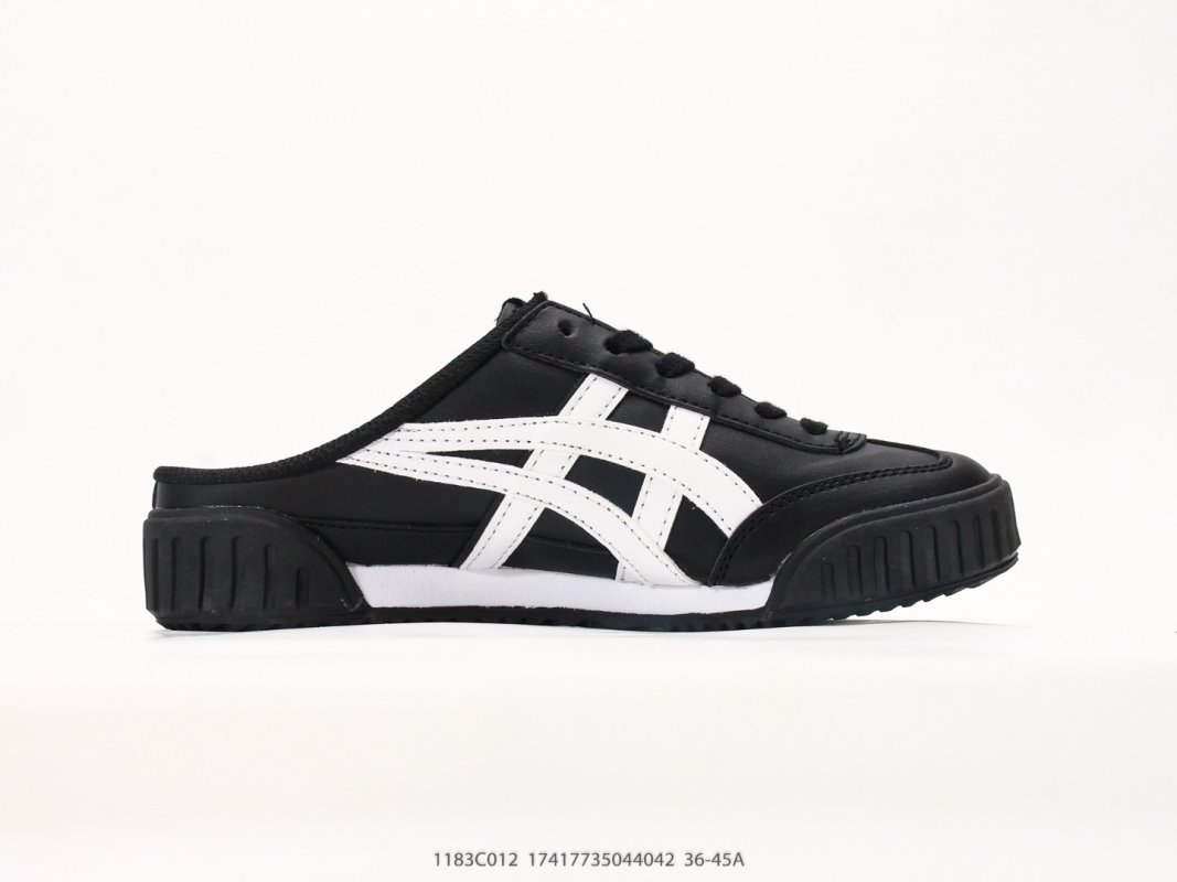 Onitsuka Tiger Mexico Mid Runner Black White Sabot Slip-On view