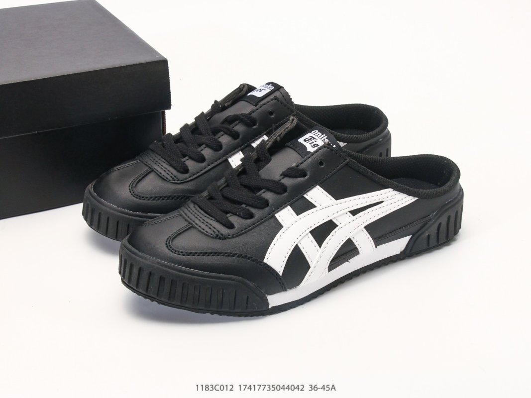 Onitsuka Tiger Mexico Mid Runner Black White Sabot Slip-On view