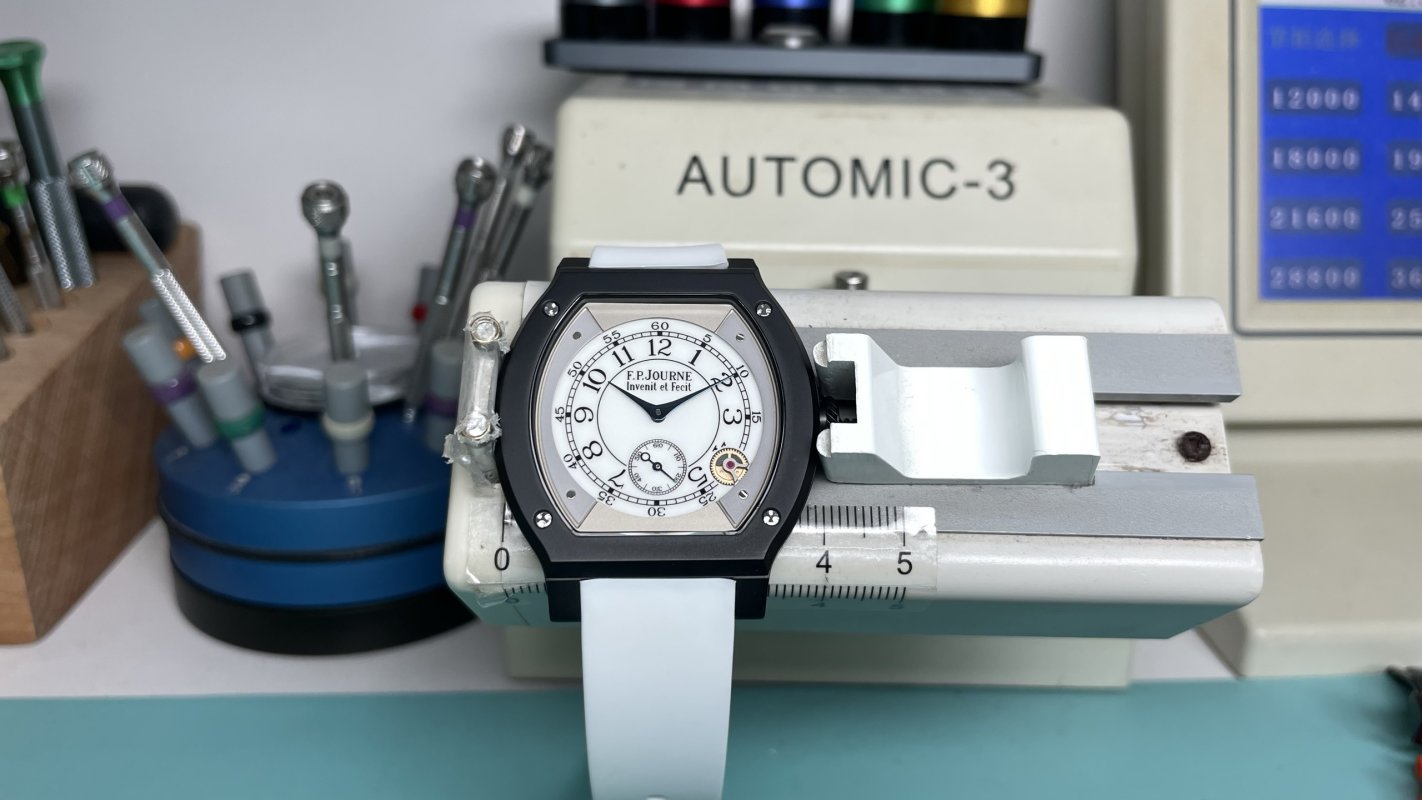 F.P. Journe Élégante 48mm Titanium Flat Tortue White Dial UA Replica view