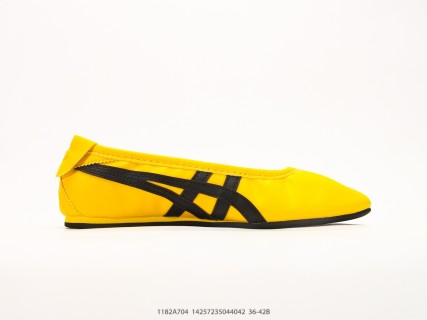 Onitsuka Tiger Gymnarina Yellow Black Ballet Slip-On view 2