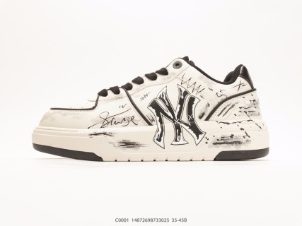 MLB Chunky Liner Low 'NY Yankees DIY Graffiti' White Black 1:1 Rep