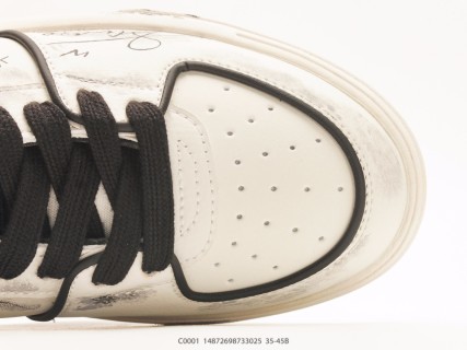 MLB Chunky Liner Low 'NY Yankees DIY Graffiti' White Black 1:1 Rep view 8