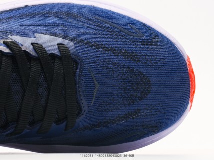 Hoka One One Clifton 10 Navy Yellow Coral Running Shoe view 8