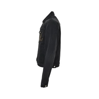 Louis Vuitton 24FW Embroidered Logo Black Denim Jacket view 2