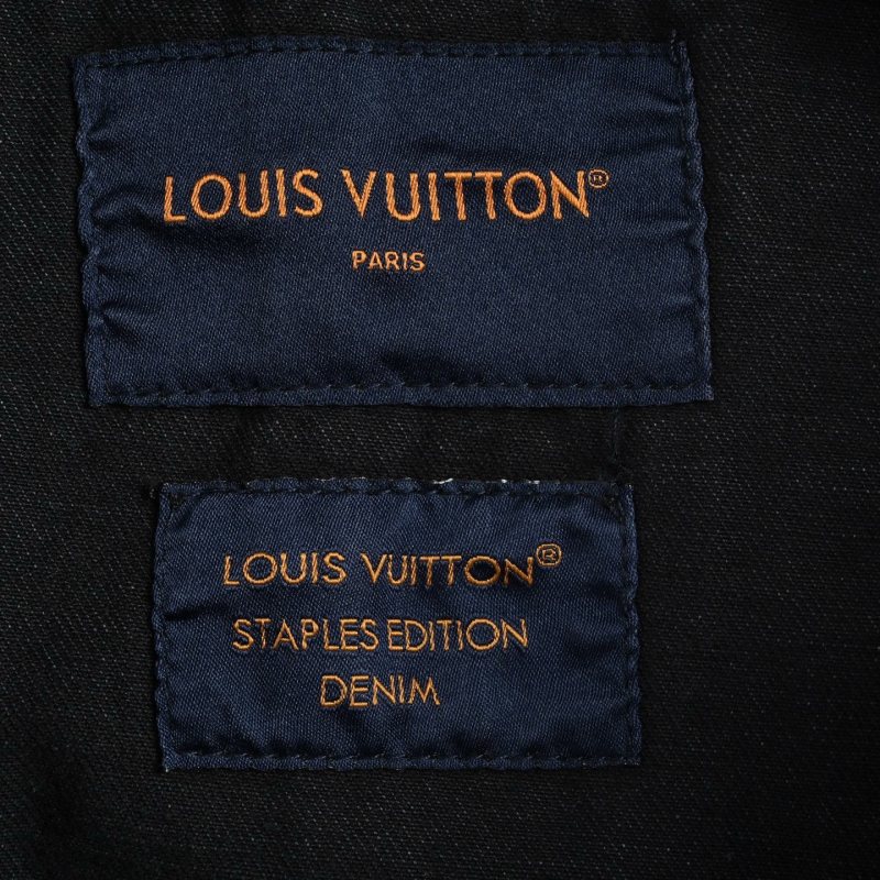 Louis Vuitton 24FW Embroidered Logo Black Denim Jacket view