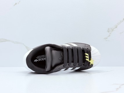 Adidas Superstar Low Black White Gold Shell Toe Replica view 4