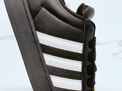 Adidas Superstar Low Black White Gold Shell Toe Replica view 8