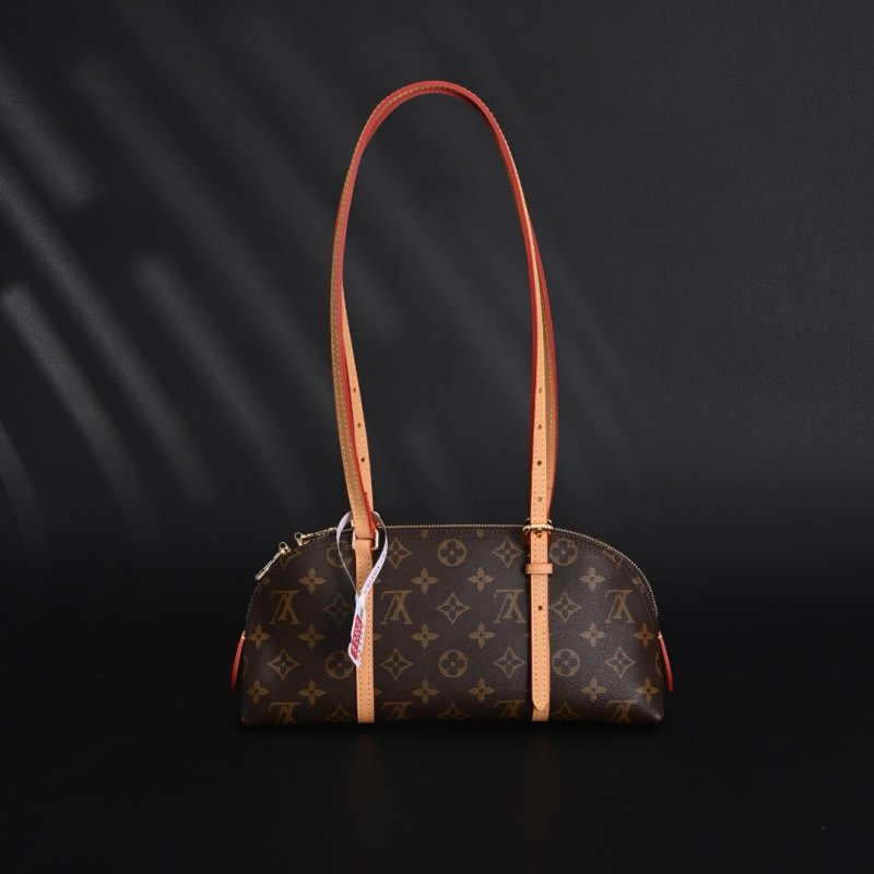 Louis Vuitton Squire East West Monogram Canvas Shoulder Bag Brown