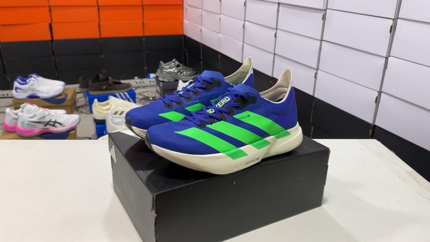 Adidas Adizero Adios Pro 4 Marathon Running Shoe Blue Green