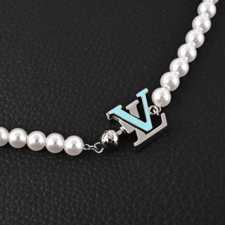 Louis Vuitton Turquoise Rodeo Beaded Bracelet - White & Blue Pearl view 2