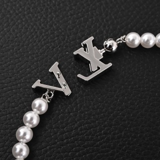 Louis Vuitton Turquoise Rodeo Beaded Bracelet - White & Blue Pearl view 7