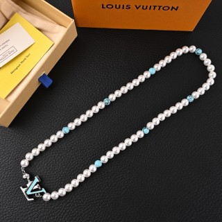 Louis Vuitton Turquoise Rodeo Beaded Bracelet - White & Blue Pearl view 8