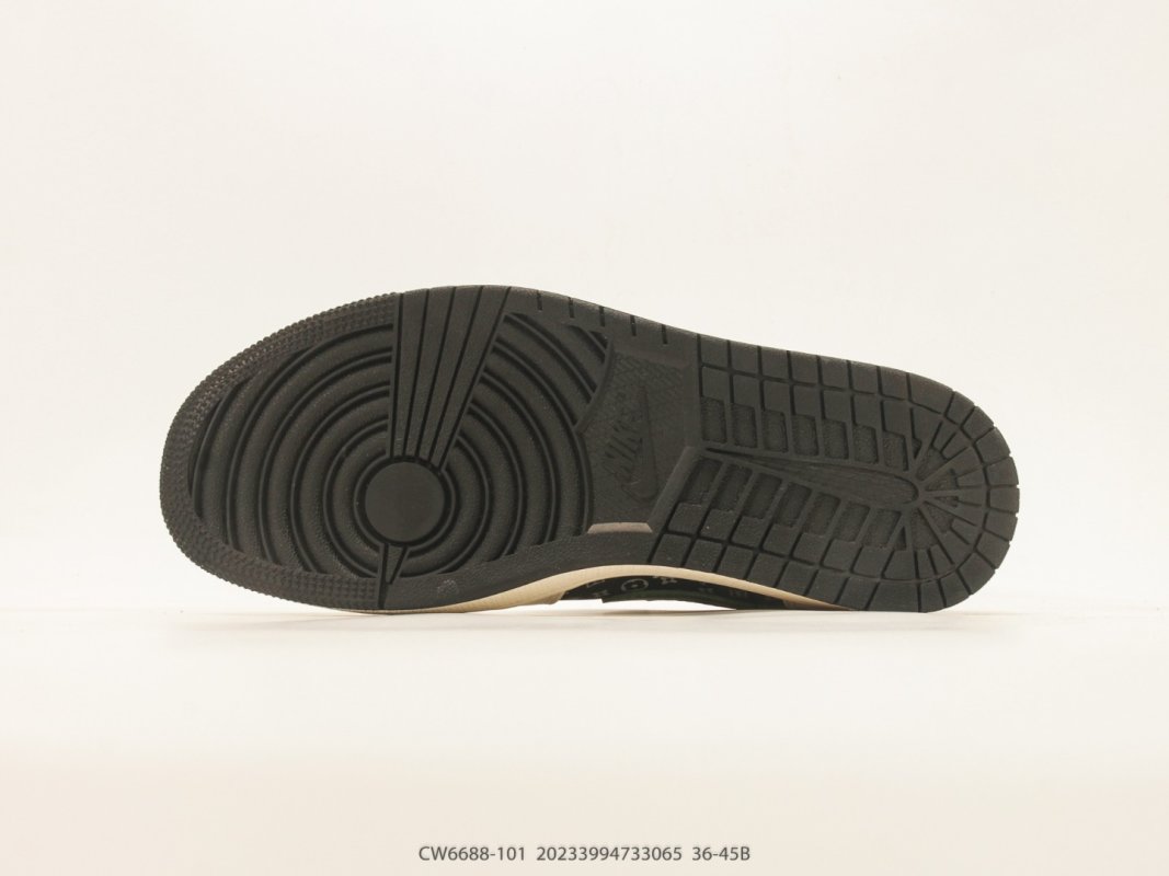 Jordan Air Jordan 1 Low Black White Green Monogram Collaboration view