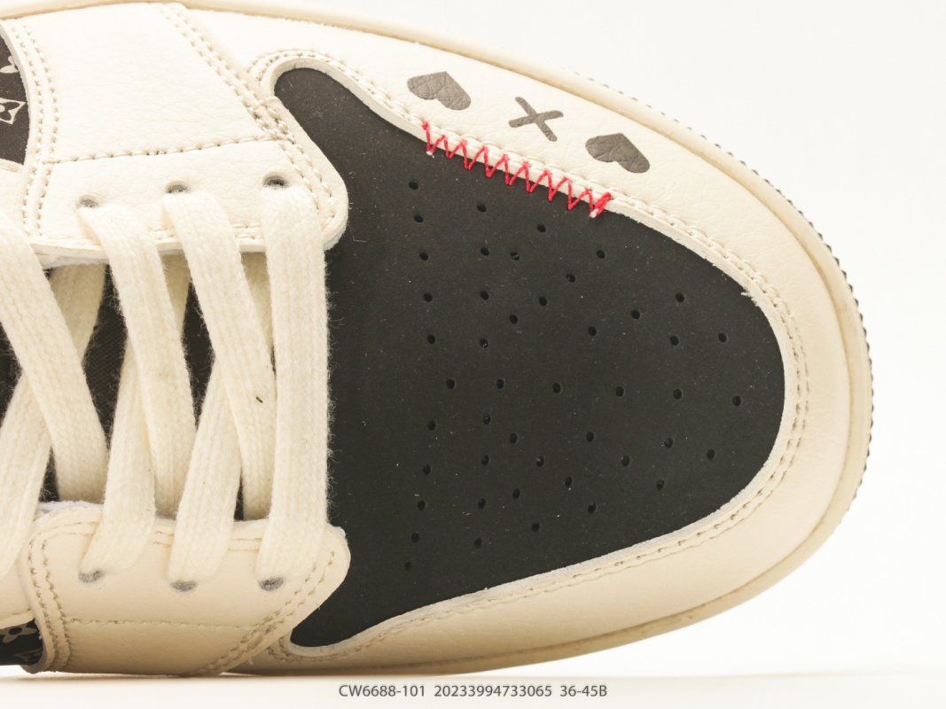 Jordan Air Jordan 1 Low Black White Green Monogram Collaboration view
