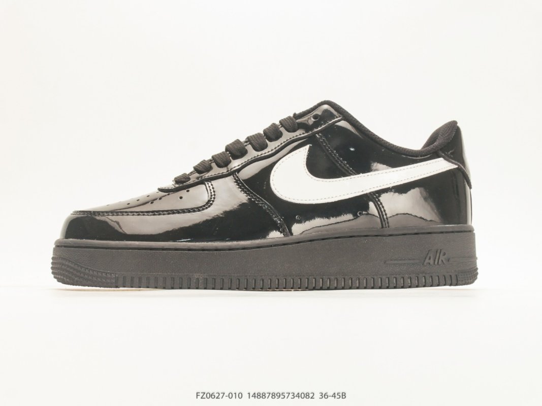 Nike Air Force 1 '07 Low Black White Patent Leather