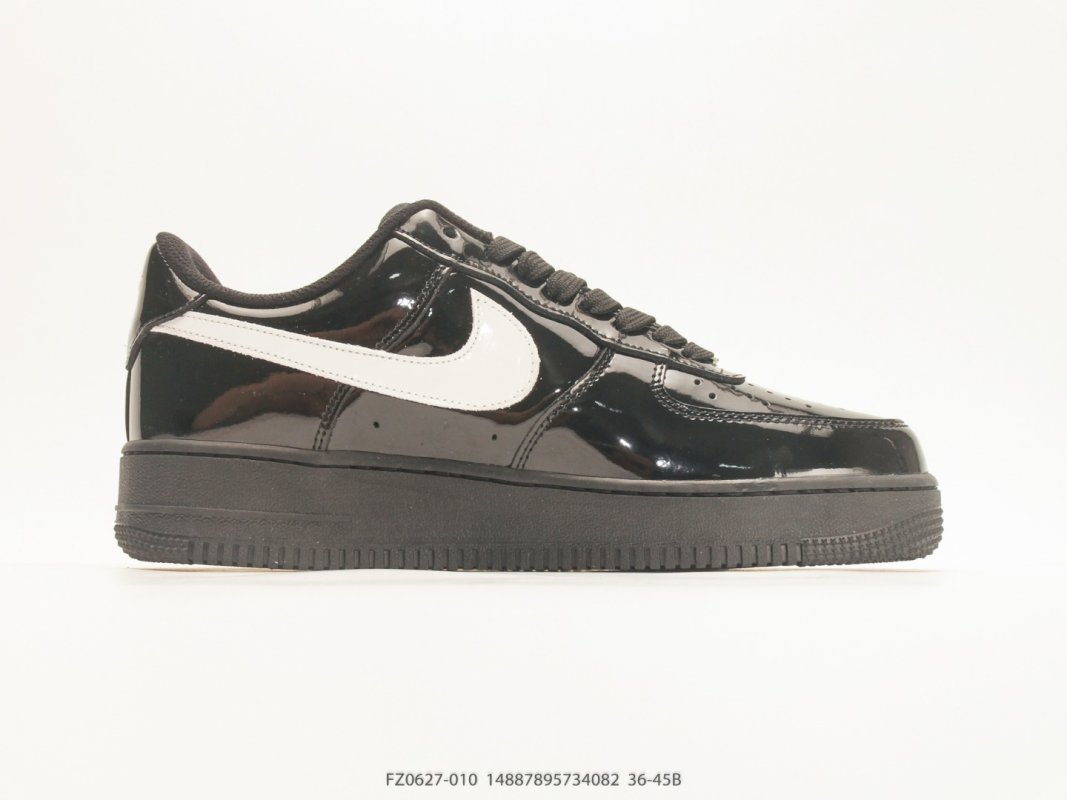 Nike Air Force 1 '07 Low Black White Patent Leather view