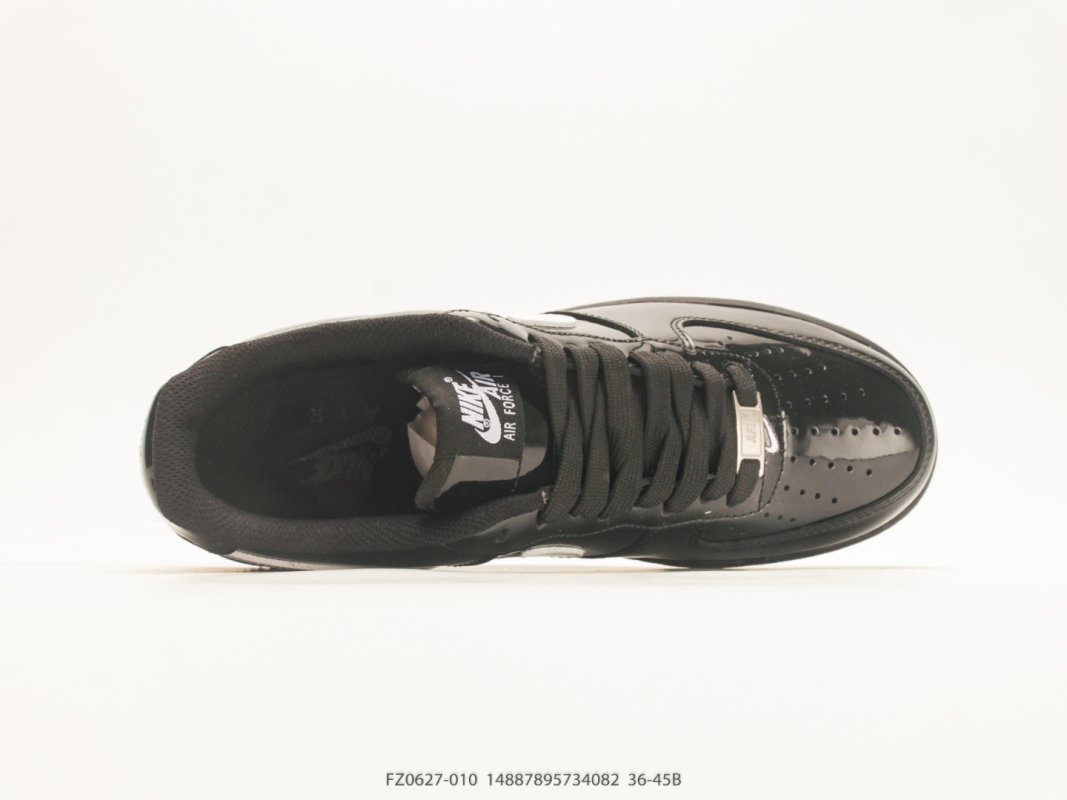 Nike Air Force 1 '07 Low Black White Patent Leather view