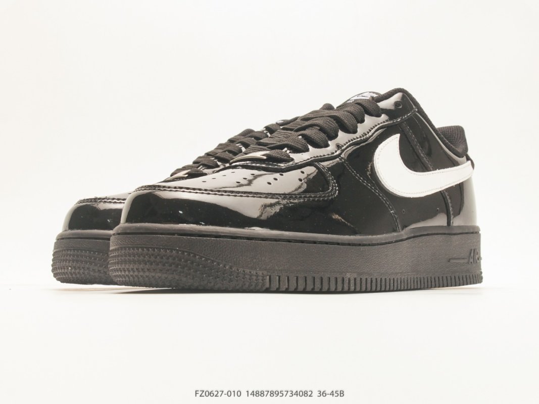 Nike Air Force 1 '07 Low Black White Patent Leather view