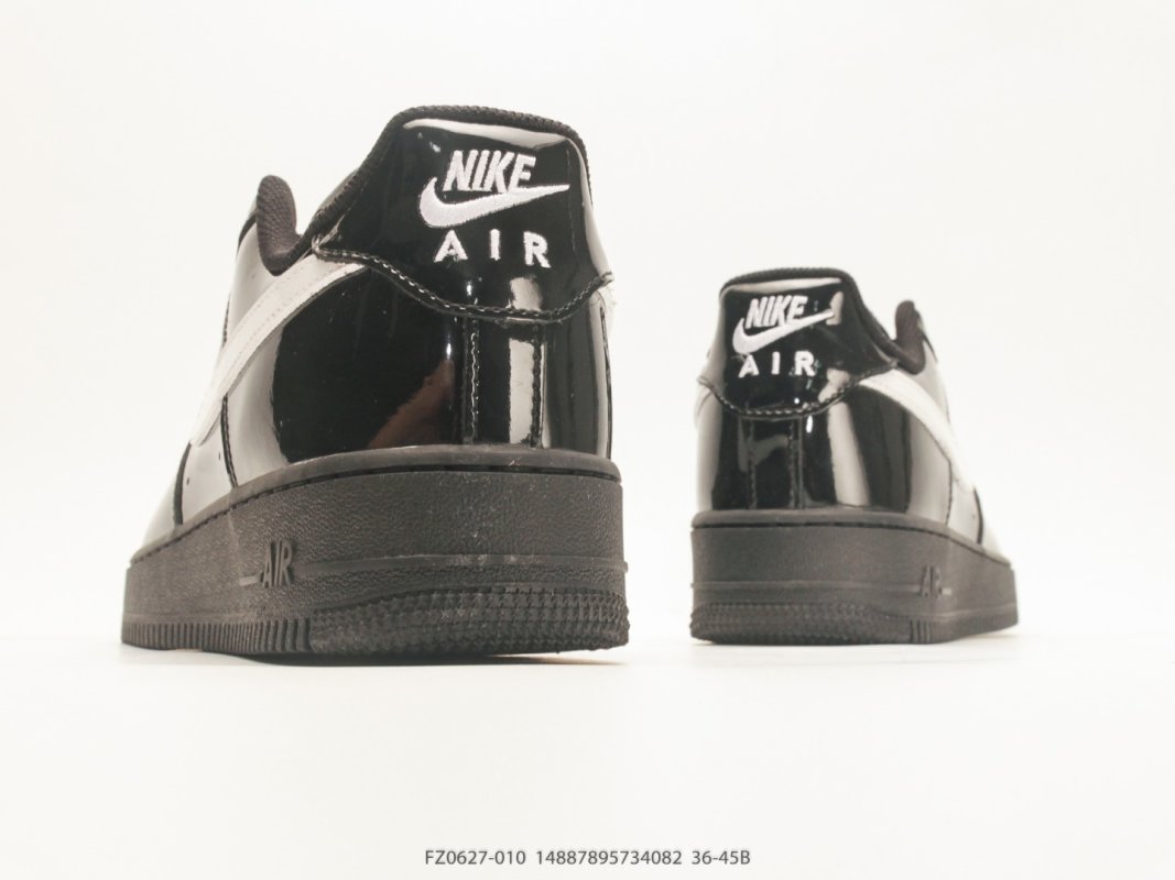 Nike Air Force 1 '07 Low Black White Patent Leather view