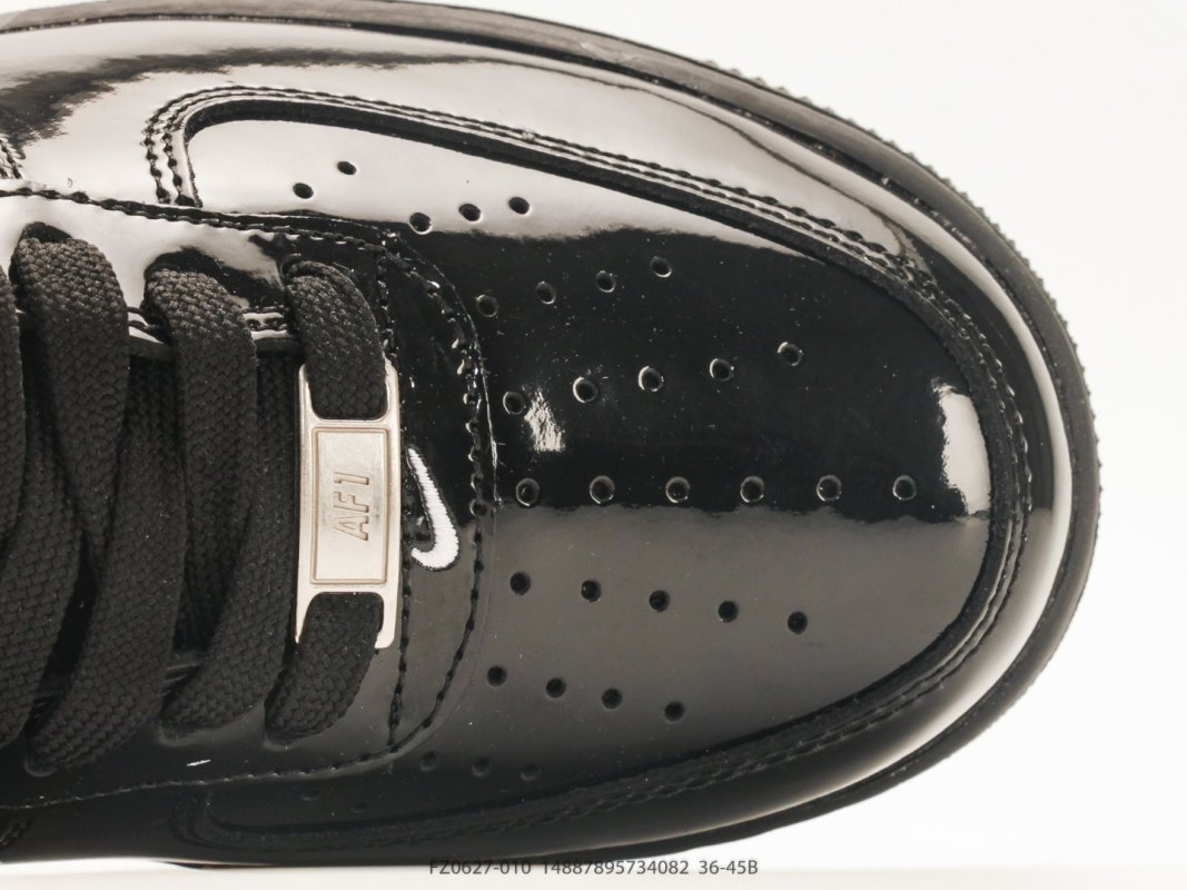 Nike Air Force 1 '07 Low Black White Patent Leather view